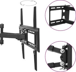 vidaXL Uchwyt ścienny na TV, narożny, full motion, 23-65 2