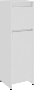 vidaXL Szafka łazienkowa, wysoki połysk, biała, 30x30x95 cm, płyta 1