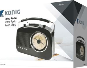 Radio Nedis Retro, AM / FM , czarne (HAV-TR710BL) 4