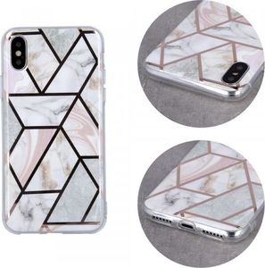 Nakładka Geometric Marmur do Xiaomi Redmi Note 9 różowa 3