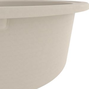 Zlewozmywak vidaXL Dwukomorowy, owalny zlewozmywak kuchenny, beżowy, granit 6