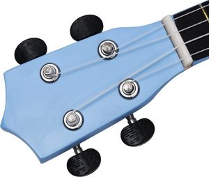 vidaXL Ukulele sopranowe z pokrowcem, dla dzieci, błękitne, 23 8