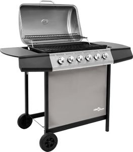 vidaXL 3053630 Grill ogrodowy gazowy 12 kW 37.5 cm x 63.5 cm 2