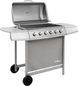 vidaXL 3053632 Grill ogrodowy gazowy 12 kW 37.5 cm x 63.5 cm 2