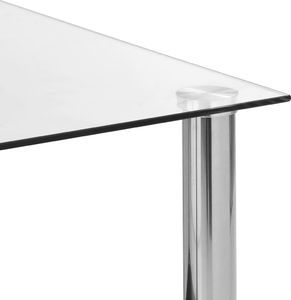 vidaXL Stolik boczny, przezroczysty, 45x50x45 cm, hartowane szkło 3