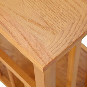 vidaXL Stolik na gazety, 45x35x55 cm, lite drewno dębowe 5