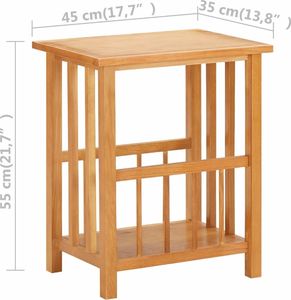 vidaXL Stolik na gazety, 45x35x55 cm, lite drewno dębowe 6
