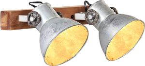 Kinkiet vidaXL Industrialna lampa ścienna, srebrna, 45x25 cm, E27 1