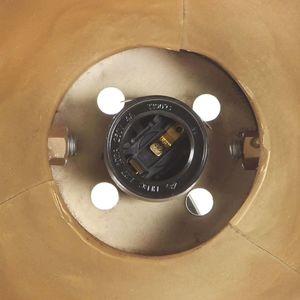 Kinkiet vidaXL Industrialna lampa ścienna, mosiądz, 65x25 cm, E27 2