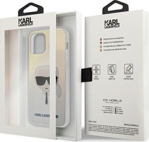 Karl Lagerfeld Etui Karl Lagerfeld KLHCP12MPCKHML do iPhone 12 /12 Pro 6,1 multicolor hardcase Iridescent Karl`s Head 6