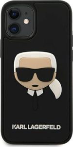 Karl Lagerfeld Etui Karl Lagerfeld KLHCP12SKH3DBK do iPhone 12 mini 5,4 czarny/black hardcase 3D Rubber Karl`s Head 3