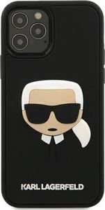 Karl Lagerfeld Etui Karl Lagerfeld KLHCP12MKH3DBK do iPhone 12 /12 Pro 6,1 czarny/black hardcase 3D Rubber Karl`s Head 3