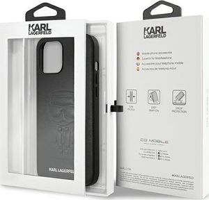 Karl Lagerfeld Etui Karl Lagerfeld KLHCP12LPCUIKBK do iPhone 12 Pro Max 6,7 czarny/black hardcase Karl Ikonik Outline 9
