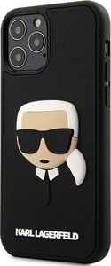 Karl Lagerfeld Etui Karl Lagerfeld KLHCP12LKH3DBK do iPhone 12 Pro Max 6,7 czarny/black hardcase 3D Rubber Karl`s Head 2