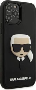 Karl Lagerfeld Etui Karl Lagerfeld KLHCP12LKH3DBK do iPhone 12 Pro Max 6,7 czarny/black hardcase 3D Rubber Karl`s Head 4
