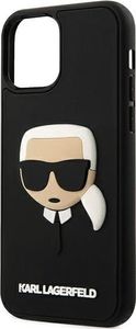 Karl Lagerfeld Etui Karl Lagerfeld KLHCP12LKH3DBK do iPhone 12 Pro Max 6,7 czarny/black hardcase 3D Rubber Karl`s Head 6