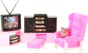 EduCORE SALON AUDIO RTV wieża fotel mebelki Barbie EduCORE 1