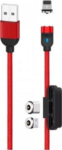 Kabel USB XO USB-A - 1 m Czerwony (76288) 1