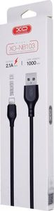 Kabel USB XO USB-A - Lightning 1 m Czarny (71001) 2