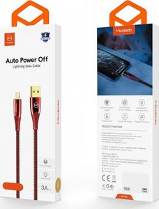 Kabel USB Mcdodo Mcdodo kabel Shark USB - Lightning 1,8 m czerwony CA-8064 9