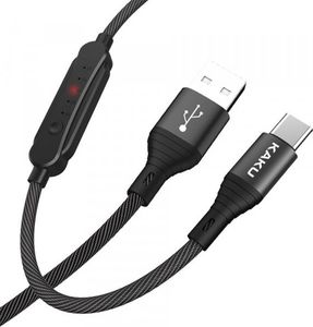 Kabel USB Kaku Kabel USB Typ C 2.1A 1m z wyłącznikiem czasowym KAKU Dingshi Timer (KSC-282) czarny 1