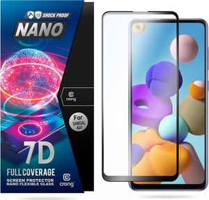 Crong Crong 7D Nano Flexible Glass - Szkło hybrydowe 9H na cały ekran Samsung Galaxy A21s 6