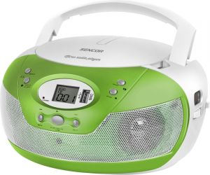 Radioodtwarzacz Sencor SPT 229GN Radio, CD, MP3, USB Biało-Zielone (SPT 229 GN) 1