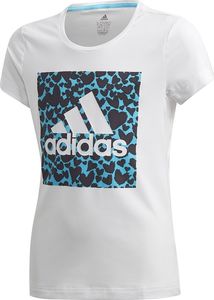 Adidas Koszulka dla dzieci adidas G a.r. Gfx Tee biało-niebieska GE0500 : Rozmiar - 152cm 1