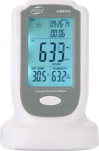 Wintact Miernik dwutlenku węgla, czujnik CO2 z datą oraz pomiarem temperatury Wintact WT8820 uniwersalny 1