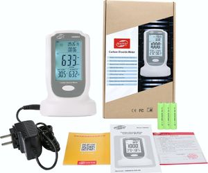 Wintact Miernik dwutlenku węgla, czujnik CO2 z datą oraz pomiarem temperatury Wintact WT8820 uniwersalny 6