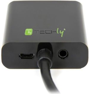 Adapter AV Techly HDMI - D-Sub (VGA) + Jack 3.5mm czarny (306301) 4