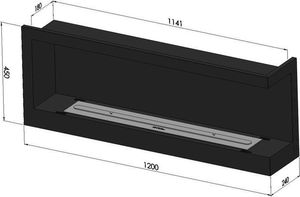 Simple Fire Biokominek narożny prawy SIMPLE CORNER 1200 R uniwersalny 2