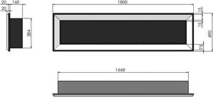 Simple Fire Biokominek do zabudowy/ do zawieszenia SIMPLE FRAME 1800 BLACK uniwersalny 2
