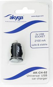 Ładowarka Akyga AK-CH-02 2x USB-A 2.1 A  (AK-CH-02) 1