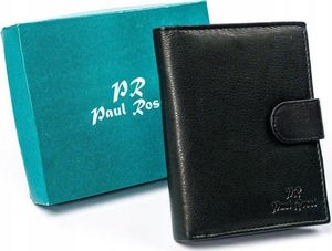 Pellucci Skórzany portfel skórzany, pionowy, składany na zatrzask Paul Rossi uniwersalny 1