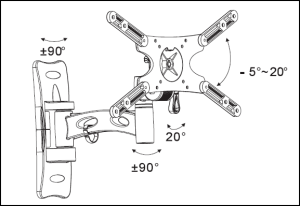 MKMS - TECHNOLOGY Uchwyt ścienny PSW972L 14'' - 40'' 4