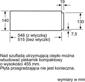Szuflada grzewcza Bosch BIC630NW1 4