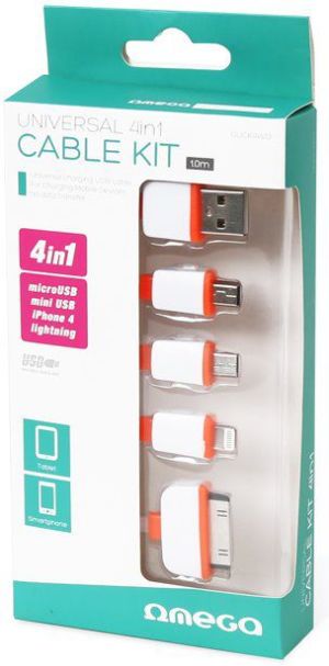Kabel USB Omega USB-A - 1 m Pomarańczowy (OUCK4WO) 3