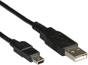 Kabel USB Roline USB-A - miniUSB 1.8 m Czarny (11.02.8719) 1