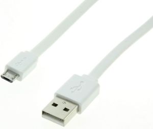 Kabel USB Roline USB-A - microUSB 1 m Biały (11.02.8761) 1