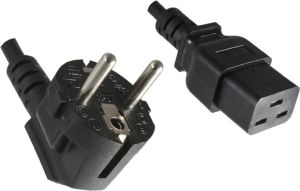 Kabel zasilający Roline Schuko IEC320-C19 16A/250V, 2m, czarny (19.08.1552) 1