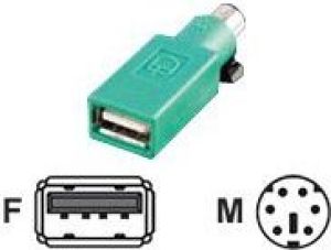 Adapter USB Value USB - PS/2 Zielony  (12.99.1072) 1