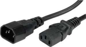 Kabel zasilający Value power cord, IEC320 C13-C14, 1.8m, czarny (19.99.1515) 1