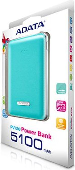 Powerbank ADATA PV120, 5100mAh (APV120-5100M-5V-CBL) 5
