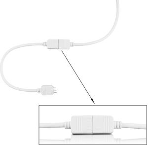 Whitenergy Złączka do taśm LED z kablem RGB 2x4pin męski 15cm 2 sztuki (09812) 2