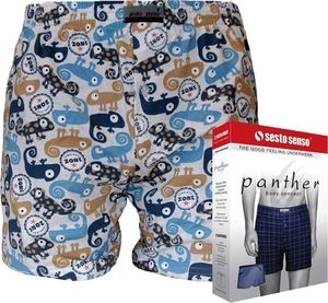 Sesto Senso KLASYCZNE BOKSERKI MĘSKIE BAWEŁNIANE PANTHER KAMELEON L 2