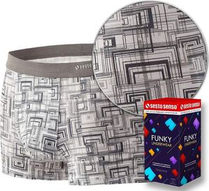 Sesto Senso Kolorowe bokserki męskie z delikatnego MICROMODALU FUNKY Sesto Senso M 6