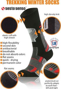 Sesto Senso Ciepłe WEŁNIANE skarpety trekkingowe Sesto Senso 39-41 10