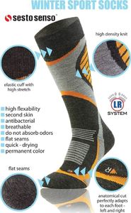 Sesto Senso Wełniane skarpety narciarskie ABTYBAKTERYJNE z jonami srebra Sesto Senso 39-41 9