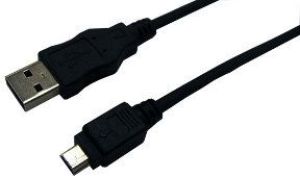 Kabel USB LogiLink USB-A - miniUSB 1.8 m Czarny (CU0014) 1